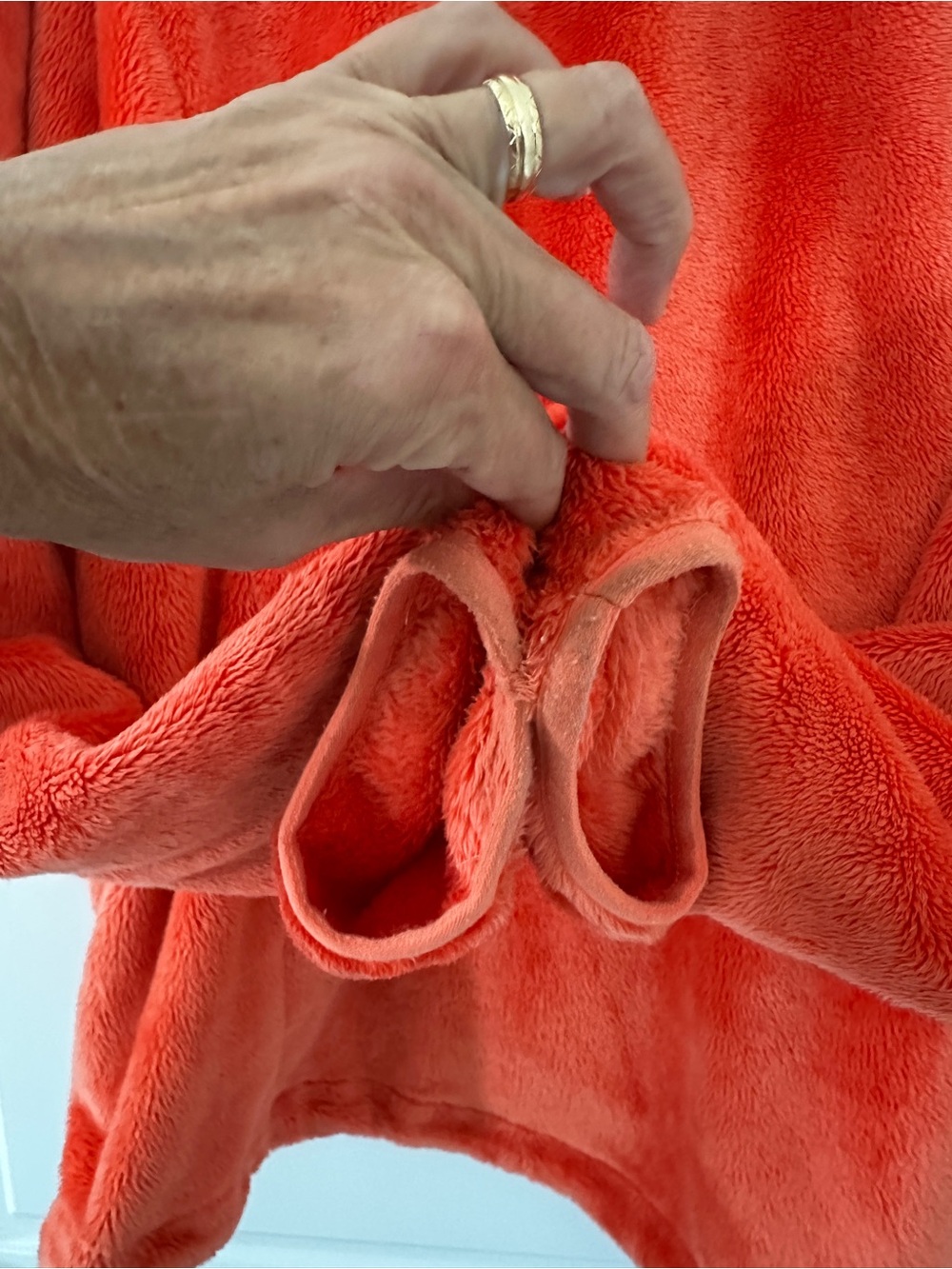 The North Face Plush Fleece Jacket Bright Coral Orange
